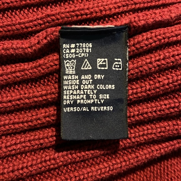 Tommy Jeans Heavy Men’s Pullover Long Sleeve Burgundy Sweater 1097 - Picture 6 of 6